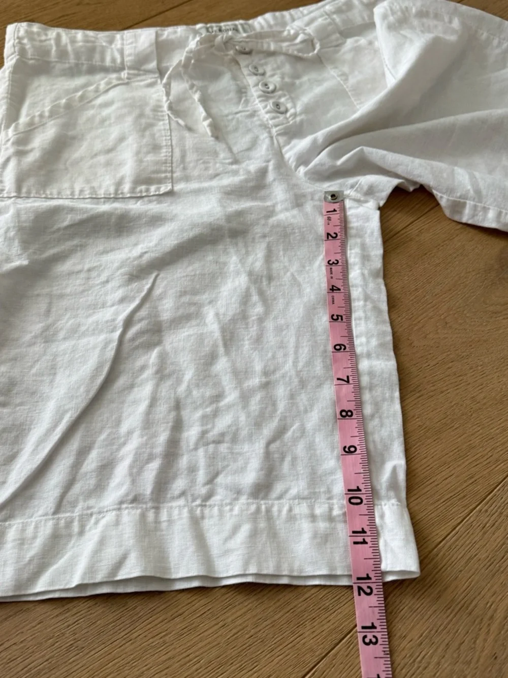 Merona Y2K White Linen Bermuda Shorts Small - Picture 5 of 6